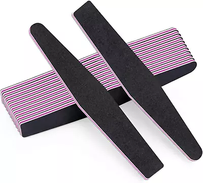 12Pcs Nail File100/180 Grit Double Sided Nail Files Jumbo Size Nail Files And  • $7.23