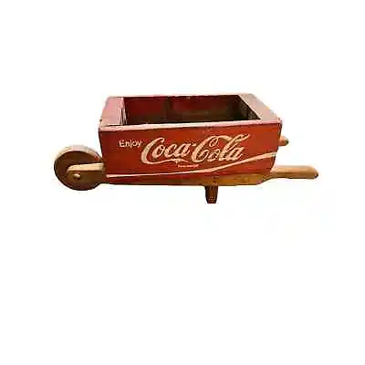 Coca Cola Vintage Crate Wheel Barrel • $79