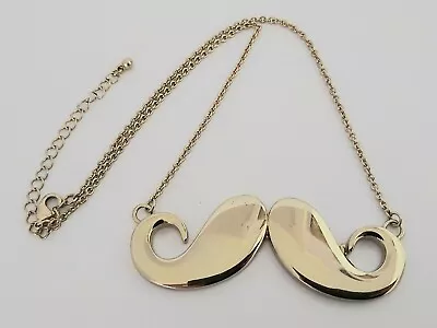 Golden Coloured Moustache Design Pendant Chain Necklace  • $4.42