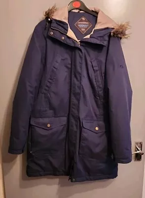 Craghoppers Size 12 Navy Aquadry Insulated Waterproof Coat Great Condition • £13.99