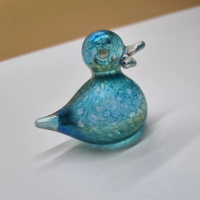 £13.95 • Buy Heron Glass Iridescent Art Glass Duck/Bird Paperweight - 7cm/2.75  High