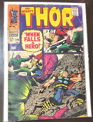 Vintage 1968 The Mighty THOR #149  Stan Lee Jack KIRBY ORIGIN Of INHUMANS Marvel • $4.99