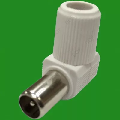 £2.49 • Buy Right Angle RF Male Coaxial TV Aerial Connector Plug 90 Degrees Digital Coax