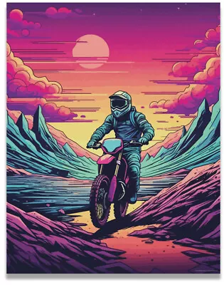 Motocross Decor Dirt Bike Wall Art Motocross Posters 11x14 Inches (Unframed) • $9.95