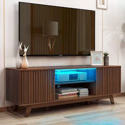 Modern TV Stand W/ LED Lights For 65 Inch TV Console Entertainment Center Table • $138.99