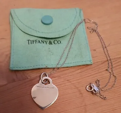 £56 • Buy Tiffany And Co Silver Heart Necklace
