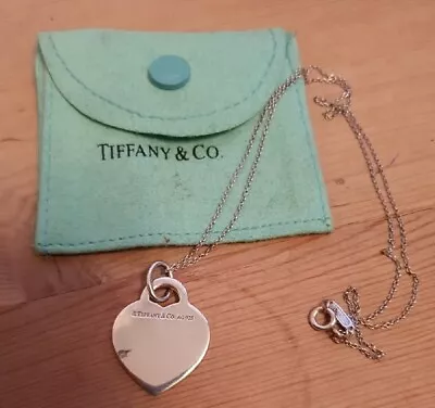 £56 • Buy Tiffany And Co Silver Heart Necklace