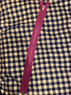 Vintage NOS 16” Conmar Conmatic Separating Brass Zipper Cotton HBT Burgundy • $5