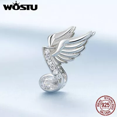 Wostu 925 Sterling Silver Musical Note Bead Bracelet Charm Music Dreams Gift DIY • $9.85