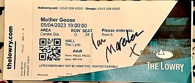 Ian McKellen MOTHER GOOSE Signed Autographed Panto Theatre Ticket Gandalf • £10.95