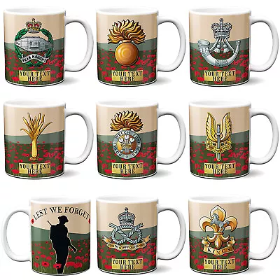 £12.95 • Buy Personalised British Military Mug Remembrance Official Badge Dad Birthday Gift