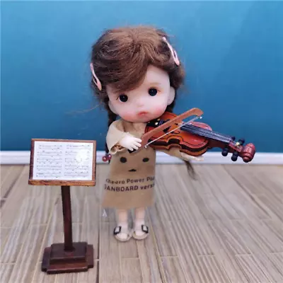 1:12 Miniature Violin Music Stand 3 Pcs Set Miniature Dollhouse Instruments • $8.99