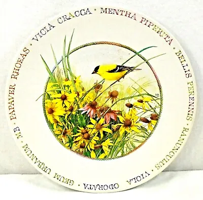 Marjolein Bastin Wildflower Meadow 8  Salad Dessert Plate Yellow Bird Daisies • $21.95