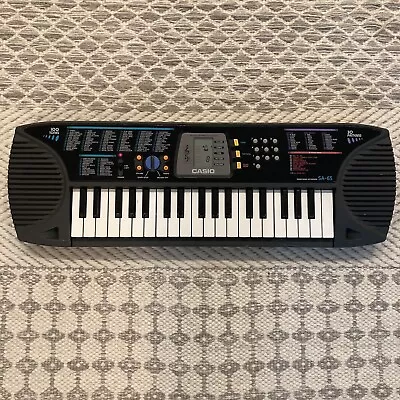 Vintage Casio SA-65 Piano Synth Electronic Song Bank Keyboard Works Tested! • $30