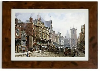  Chester Bridge Street Looking North Framed Print By Louise Rayner • £28.04