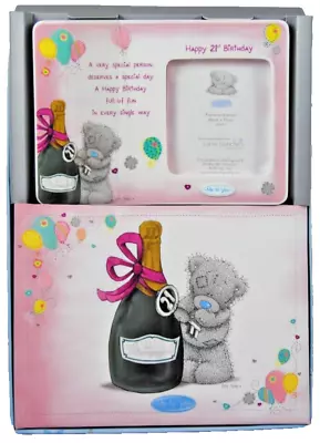 Unique HAPPY 21st BIRTHDAY PHOTO FRAME & 36 PICTURE ALBUM From ME TO YOU TEDDY • £12.21