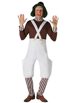 Mens Oompa Loompa Costume Charlie And The Chocolate Factory Adult Fancy Dress • £34.67