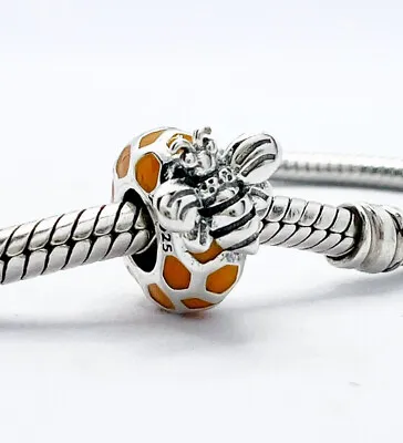 💖 Honey Bumble Bee Spacer Stopper Charm Bead  Genuine 925 Sterling Silver 💖 • £15.49