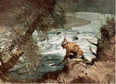 ROY MARTELL MASON - PLAYED OUT - 17x22 Sporting Art Print Fly Fishing Trout • $24.99