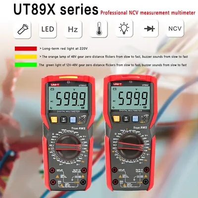 £37.20 • Buy Uni-T UT89X UT89XD Digital Multimeter NCV V A Hz Thermometer Probe + Batteries 
