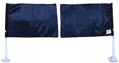 2 Pack Black Plain Solid Color DOUBLE Sided 12x18 Nylon Vehicle Flag • £14.36