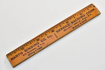 Vintage Ruler 6” Barth Binding Company Brooklyn New York Est 1940-50's • $6.93