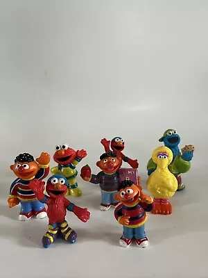 Sesame Street Figure Lot Of 8 PVC Cake Topper Elmo Big Bird Ernie Cookie Monster • $16.50