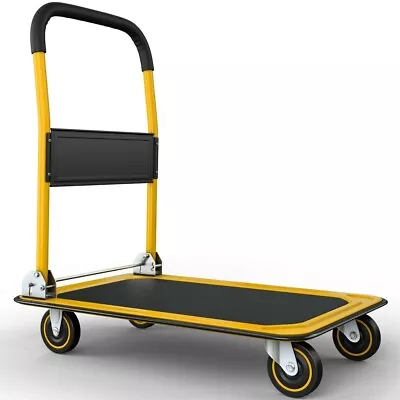 Folding Hand Truck Dolly Cart With Wheels Luggage Cart Trolley Moving 660 Lbs • $61.10