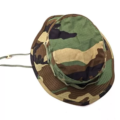 Vietnam Shooter's 2.5  Short Brim Boonie Cover - Woodland Boonie Hat - Gov Issue • $28.95