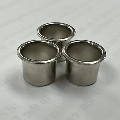 3- DRUM AIR Vent Grommet (Fits 60’s-80’s Ludwig)& Others 7/16x 5/16” Chrome • $14.95
