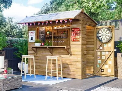 £1074.99 • Buy Outdoor Bar Shed - The Hangover Apex Garden Bar I W1.8m X D2.4m