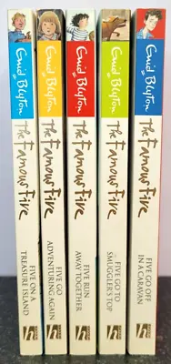 5 X The Famous Five By Enid Blyton 70th Anniversary Paperback Book Set • £8.99