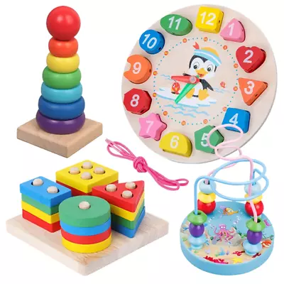 Montessori Wooden Educational Toys For Children • $8.93