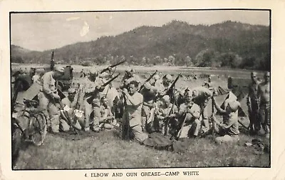 Elbow & Gun Grease Camp White Near Medford Oregon WWII 1944 Postcard • $19.95