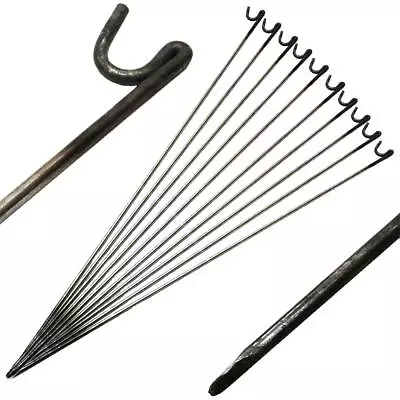 £22.99 • Buy Steel Metal Barrier Fencing Fence Pins Post Stakes 10mm X 1250mm Pack Of 10