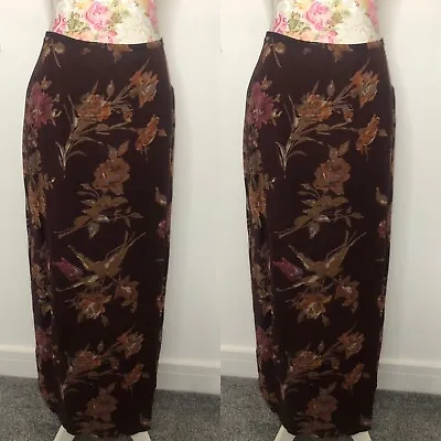 Vintage LAURA ASHLEY Skirt Brown Floral UK14 1990’s Cottagecore  • £20