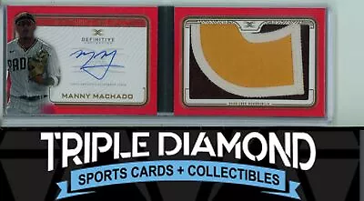 2023 Topps Definitive Manny Machado Patch Auto Booklet Red #1/1 B343 • $475