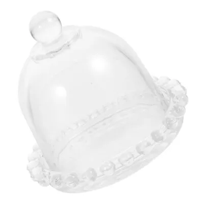  Mini Cake Stand With Dome Lid Clear Small Cake Glass Display Stand Small Cake • £10.68