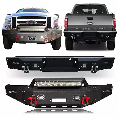 Vijay For 2008-2010 Ford F250/F350/F450/F550  Front/Rear Bumper W/LED Lights • $1385.98