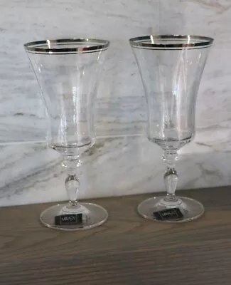 Mikasa JAMESTOWN PLATINUM Iced Tea & Wine Glasses • $27