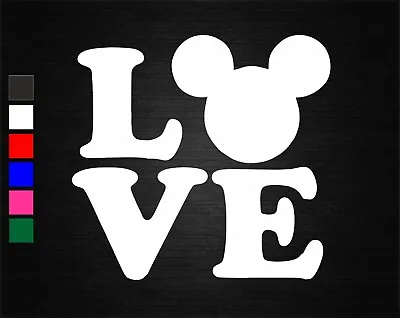 Love Mickey Mouse Disney Vinyl Decal Sticker Car/van/wall/laptop/tablet/window • £2.11