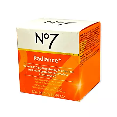 No7 Radiance+ Vitamin C Daily Brightening Moisturizer 50ml/1.69fl.oz. New In Box • $17.95