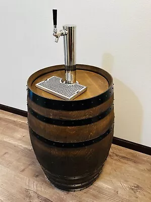 Wine Barrel Kegerator Single Tower Tap With Co2 5 Lb Bottle. • $1300