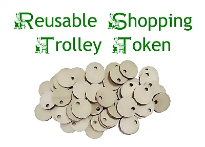 £45.99 • Buy Trolley Token Wooden Release Coin Reusable Token Fob With Hole - Qty Discount