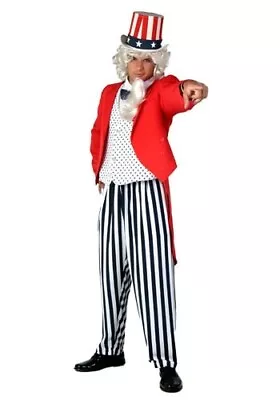 Adult Patriot Man Uncle Sam Fourth Of July Costume SIZE STANDARD (Used) • $39.99