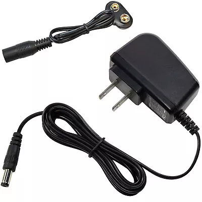 HQRP 9V Battery Snap Connector & AC Adapter For Radio Guitar Pedal Multimeter • £21.01