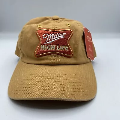 Miller High Life Hat American Needle Inc 100% Cotton Baseball Cap Brown NWT • $23.88