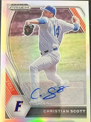 2021 Panini Prizm Draft Christian Scott Auto Autograph Prospect Mets Florida • $29