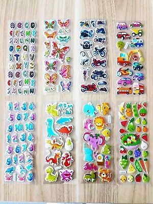3D Puffy Stickers For Kid Scrapbook-Dinosaur/Digger/Car/Letters/Numbers/Literacy • $1.80