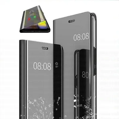 For SAMSUNG GALAXY S23 FE CLEAR VIEW FLIP CASE SMART BOOK MIRROR LUXURY STAND • $15.29